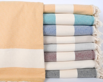 Home Decor Blanket, Throw Blanket, Turkish Blanket, Diamond Throw, 79x89 Inches Cotton Throw, Bed Cover, Bulk Order Bedspread,