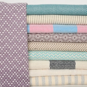 Set of 10 Turkish Hand Towels: Organic Cotton Tea Towels, Bridesmaid Favors