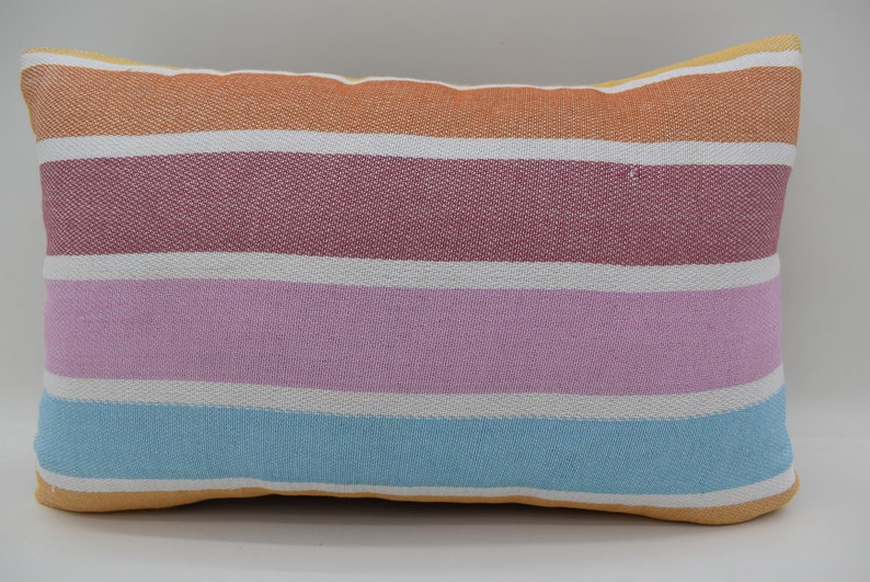 12x18 Decorative Pillow Small Lumbar Pillow Striped Pillow Etsy