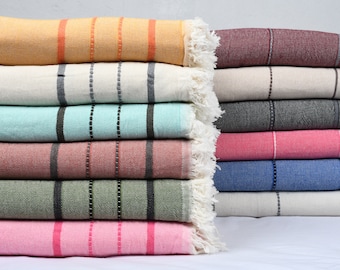 Turkish Blanket, Winter Blanket, Throw Blanket, Geometric Blanket, 83x103 Inches Cotton Bedspread, Couch Cover, Couch Blanket,