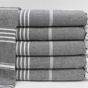 Turkish Beach Towel, Organic Cotton Towel,40x70, Turkish Bath Towel, Soft Towel,Black Towel, Bulk Order Towels,Peshtemal,Bath Towel Bll-Sltn