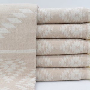 Turkish Aztec Towel, Wedding Towel,Beige Bath Towel, 36x70, Turkey Beach Towel, Wholesale Towels, Pool Towel, Kilim Design Towel Bll-Klm