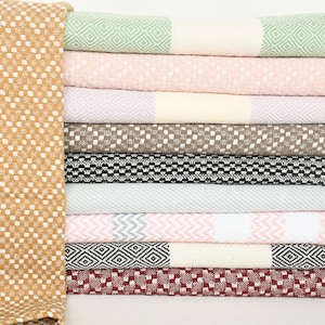 Turkish Towel Hand Towel, Monogram Kitchen Towel, Set of 10 Dish Towel, Monogram Hand Towel, Organic Cotton Hand Towel,