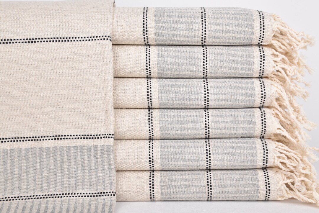 Custom Dish Towel Turkish Tea Towels Dark Gray Towel Etsy