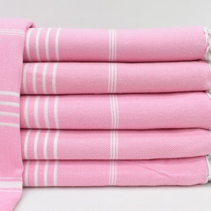 Beach Towel, Bath Towel,Pink Turkish Towel, 40x70, Decorative Bath Towel, Peshtemal Towel, Towel, Organic Cotton Towel, Gift Towel Bll-Sltn