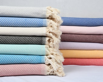 Large Towel, Turkish Blanket, Winter Blanket, Chevron Bedspread, 67x83 Inches Cotton Blanket, Couch Cover, Cotton Blanket, Warm Blanket,