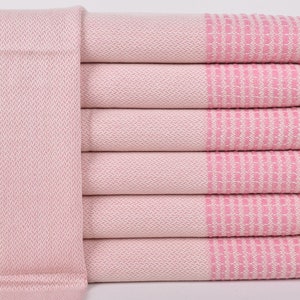 Personalized Dish Towel, Customized Hand Towel, Pink Towel, Striped Towel, 20x40 Inches Bridesmaid Gift, Decor Towel, Turkey Towel,