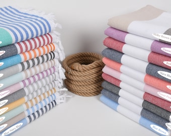 Bath Towel, Turkish Towel, Beach Towel, Striped Peshtemal, Terry Peshtemal, 36x67 Inches Cotton Peshtemal, Monogrammed Towel,