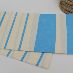 Handdoek biologisch katoen, badhanddoek, theedoek, keukenhanddoeken gestreepte handdoek, 40 x 70 Turkse handdoek blauwe Turkse strandlaken, zachte Bll-Itlyn