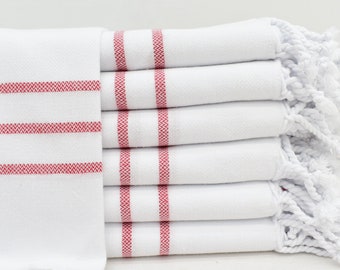 Turkey Hand Towel, Red Hand Towel, 24x40, Tea Towel, Turkish Hand Towel, Gym Towel, Kitchen Towel, Small Towel, Dish Towel Bll-Srtl-Pshkr