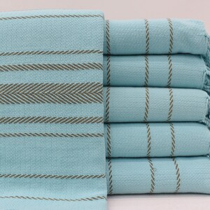Blue Towel, Striped Towel, 40x70 Turkish Towel, Bridesmaid Towel,  Bath Towel, Beach Towel, Organic Turkish Towel, Gift Towel,Towel Bll-Icrs