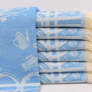 Turkisk handduk som bröllopspresent, liten handduk 20x28, kökshandduk 50 x 70 cm, huvudduk, blå kökshandduk, dekorationshandduk, servett Şhsr-Khv-Pshkr