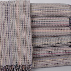 Turkish Towel, Personalized Towel, Light Beige Towel, Striped Towel, 40x71 Inches Monogrammed Turkish Beach Towel, Travel Towel,