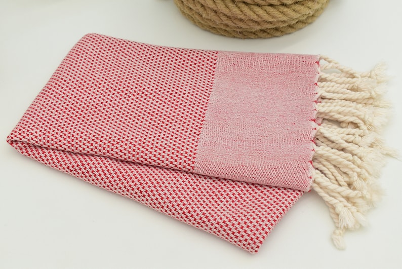 Red Turkish Hand Towel 26x46 Turkish Towel Dish Towel Kitchen Etsy