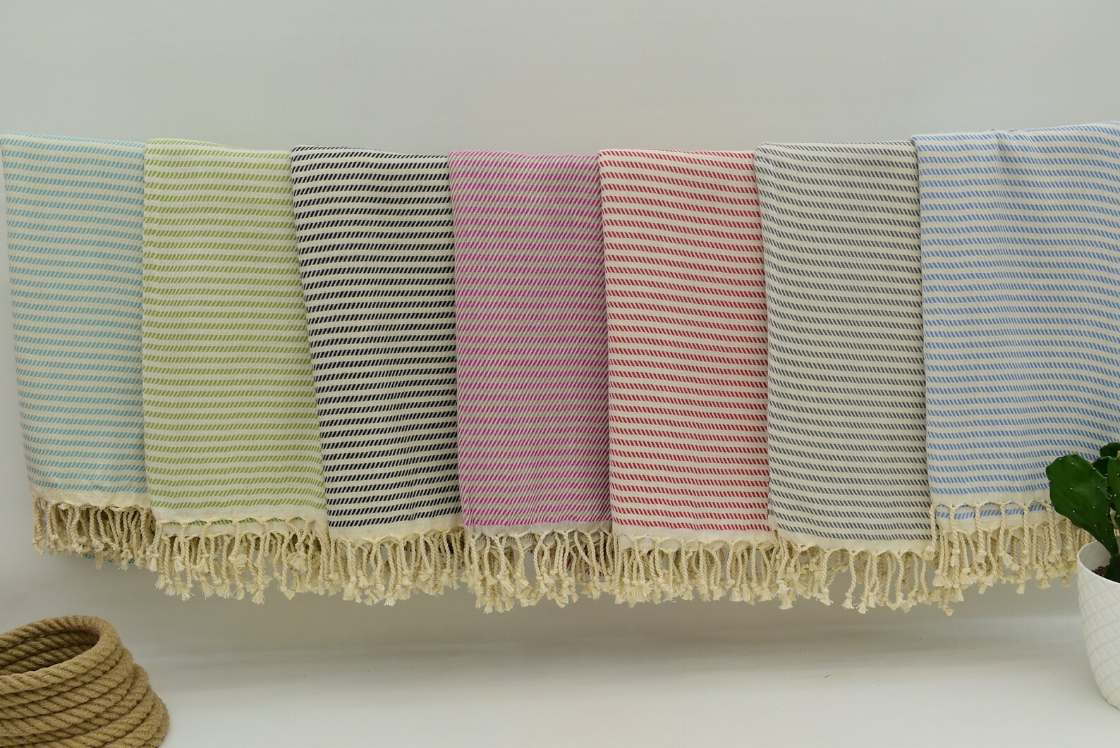 Gray Tie Dye Turkish Beach Towel main image 0