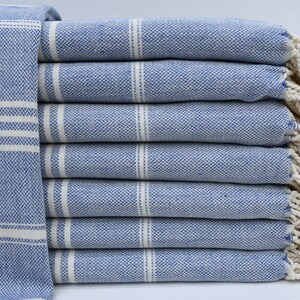 Cotton Towel, Bath Towel, Peshtemal Towel, Turkish Towel 40x70, Blue Wedding Gift Towel, Striped Towel, Bath Towel, Hammam Towels Tkr-Sltn