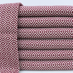 Turkish Towel, Wedding Towel, Sarong, Pareo, Chic Shawl, Beach Towel, Peshtemal, Burgundy Diamond Towel, 40&quot;x63&quot; Bath Towel, Iso-BykElms