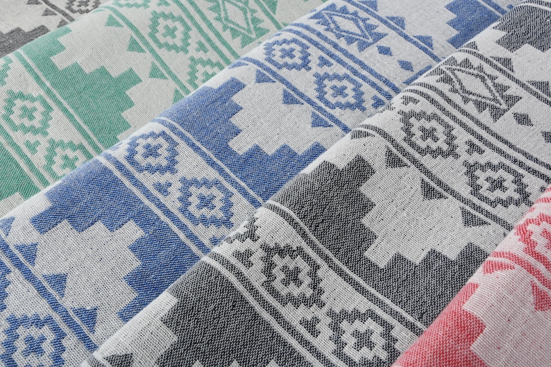 Large Towel, Turkish Blanket, Winter Blanket, Kilim Throw, 56x85 Inches Cotton Blanket, Couch Cover, Gift Blanket, Decorative Blanket, image 4