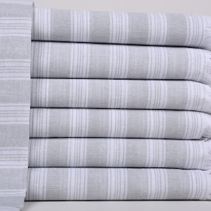 Turkish Towel, Beach Towel, Light Gray Towel, Striped Towel, 40x71 Inches Pool Towel, Bachelor Peshtemal, Yoga Peshtemal, Hotel Peshtemal,