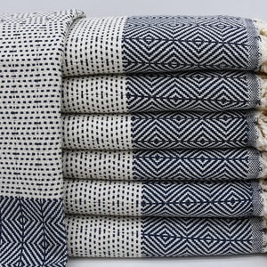 Turkish Hand Towel, Small Hand Towel, Hand Towel, Organic Hand Towel, Dish Towel, Kitchen Towel, Navy Towel, 20&quot;x36&quot; Towel, Iso-Nfs-Pshkr