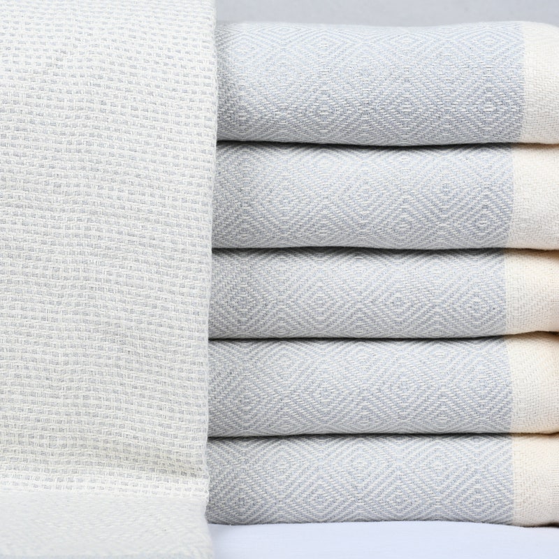 Throw Blanket,Turkish Blanket, Gray Diamond Blankets Bed Cover, Organic Cotton Towels,79x90 Blanked , Camping Blanket, Iso-Nfs-Pk