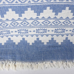 Large Towel, Turkish Blanket, Winter Blanket, Kilim Throw, 56x85 Inches Cotton Blanket, Couch Cover, Gift Blanket, Decorative Blanket, image 3