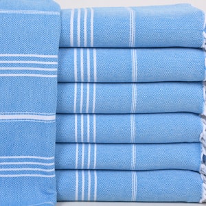 Turkish Beach Towel Personalized, Turkish Towel, Light Turquoise Towel, Striped Towel, 40x71 Inches Personalized Gifts for Bridesmaid,