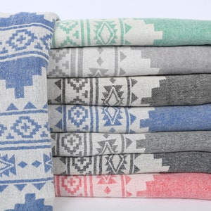 Large Towel, Turkish Blanket, Winter Blanket, Kilim Throw, 56x85 Inches Cotton Blanket, Couch Cover, Gift Blanket, Decorative Blanket,