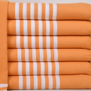 Turkish Beach Towel, Personalized Towels, Orange Towel, Striped Towel, 40x71 Inches Bridesmaid Bachelorette Gift, Gym Towel, Yoga Towel,