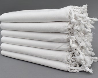 Turkish Hand Towel, White Hand Towel, 20"x40", Gift Hand Towel, Decor Hand Towels, Small Towel, Tea Towels, Kitchen Towels Bll-Dz-Pshkr
