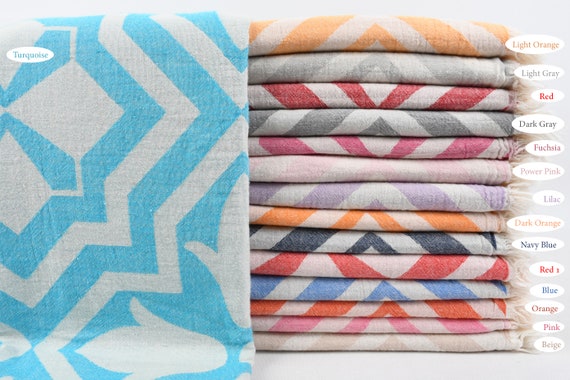 Turkish Towel Bath Towel Beach Towel Tulip Patterned Towel 36x71 Inches Cotton Peshtemal Couch Cover Gift Peshtemal Etsy