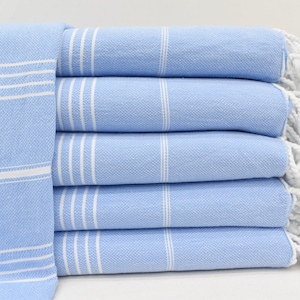 Turkish Beach Towel,Light Blue Organic Cotton Towel,40x70, Turkish Bath Towel, Soft Towel, Bulk Order Towels,Peshtemal,Bath Towel Bll-Sltn