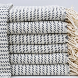 Kitchen Towel, Turkish Hand Towel, Organic Hand Towel, Hand Towel, Small Hand Towel, Dish Towel, Gray Towel, 18&quot;x40&quot; Towel, Tkr-Gms-Pshkr