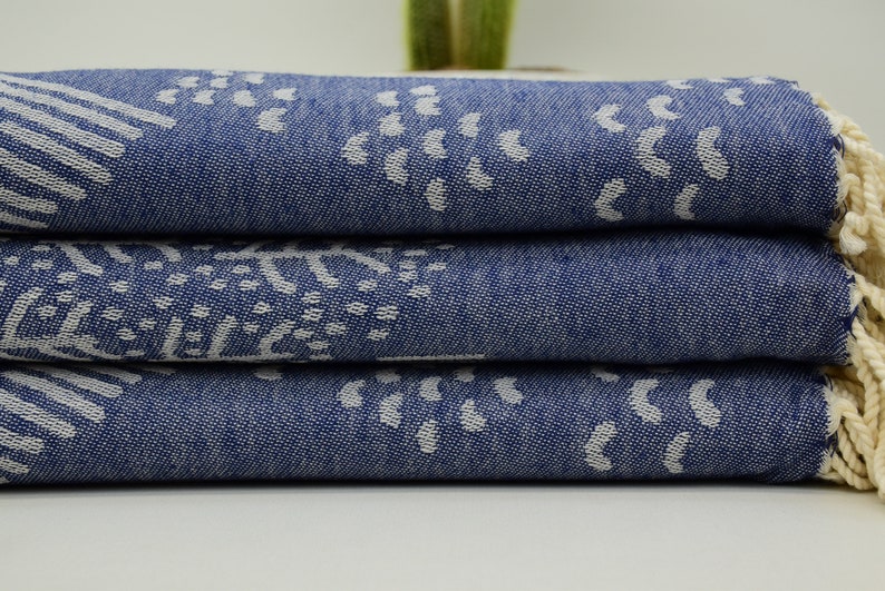 Premium bath towel from 100% cotton soft high absorbant spa comfort luxury Navy Towel, Nature Patterned Turkish Towel Turkish Peshtemal 40x70 Double face Patterned Beach Towel Bath Towel Aztec Towel mountail