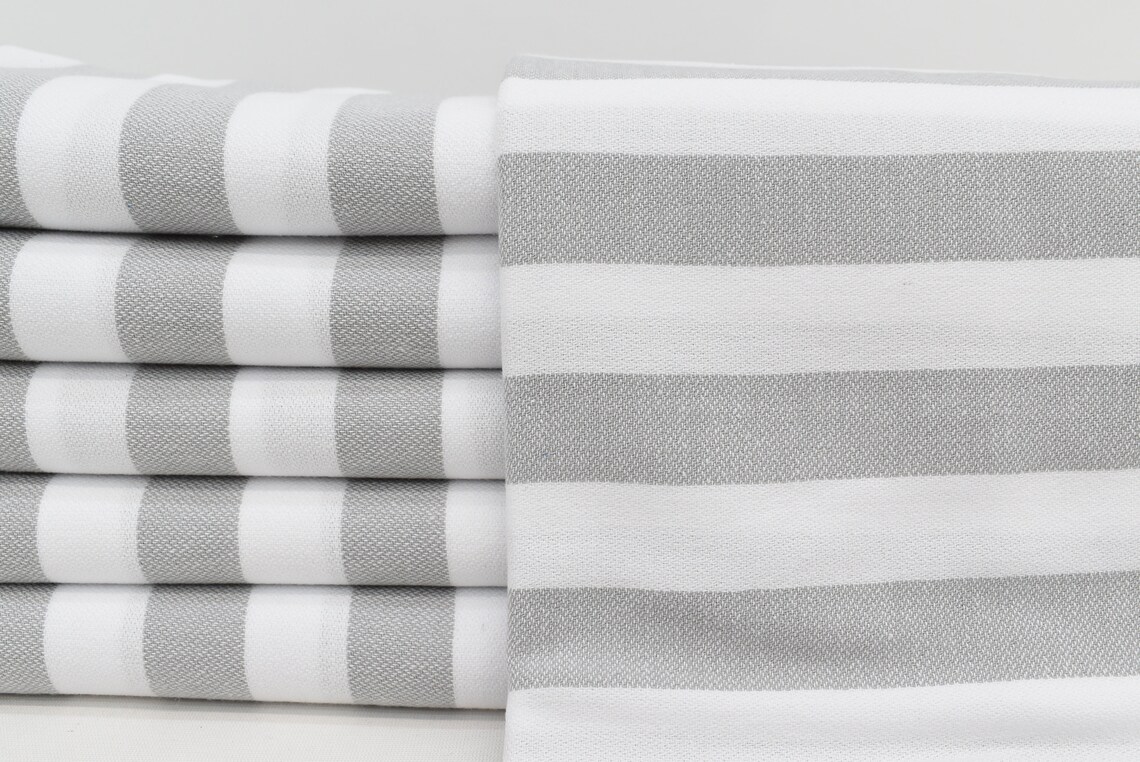 Gray Striped TowelSPA TowelTurkish Towel Bath Etsy