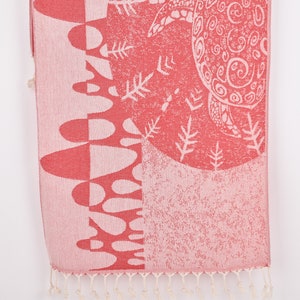 18x36 Inches Custom Hand Towel, Personalized Kitchen Towel, Red Towel, Animal Print Towel, Personalized Gifts, Tea Towel,