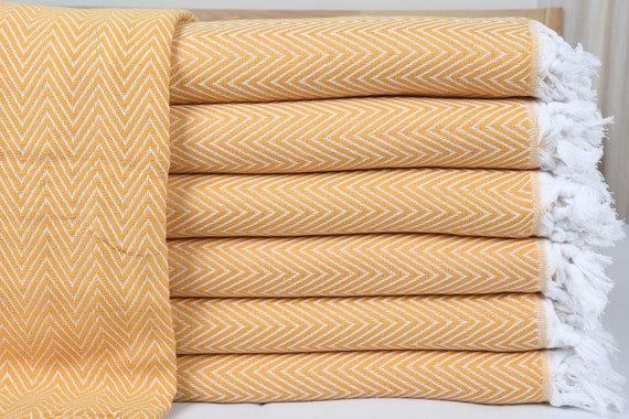 Großes Handtuch, Picknickdecke, Chevron Tagesdecke, 180x220 cm Duschvorhang, Senfgelbe Tagesdecke, Großbestellung Tagesdecke, türkische Bettdecke,