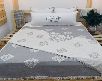Aztec Blanket, Dark Gray Picnic Blanket,Turkish Blanket, Tablecloth, Throws, Beach Blanket,140x180cm-55x70 inches,Outdoor Blanket Bll-Brk-Pk