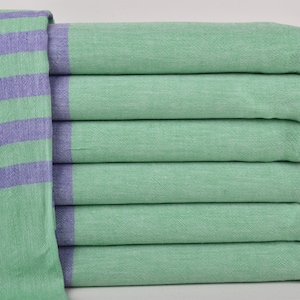 Turkish Beach Towel, Turkish Towels Beach, Purple-Green Towel, Striped Towel, 36x71 Inches Mother in Law Wedding Gift From Bride,