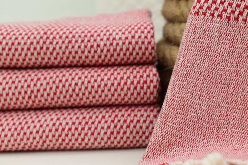Red Turkish Hand Towel 26x46 Turkish Towel Dish Towel Kitchen Etsy