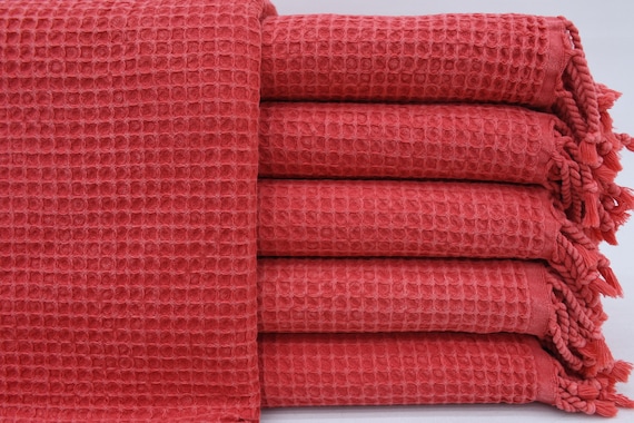 Turkish Bath Towel, Stonewashed Towel, Chic Shawl, 32x63 Bath Towel, Waffle  Towel, Red Towels, Bulk Order Towels, Bathroom Towel U-wfl 