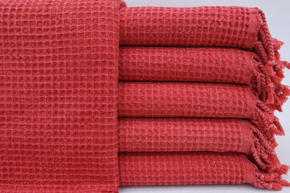 Turkish Bath Towel, Stonewashed Towel, Chic Shawl, 32x63 Bath Towel, Waffle  Towel, Red Towels, Bulk Order Towels, Bathroom Towel U-wfl 