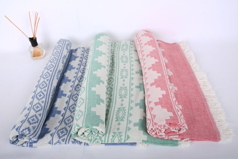 Large Towel, Turkish Blanket, Winter Blanket, Kilim Throw, 56x85 Inches Cotton Blanket, Couch Cover, Gift Blanket, Decorative Blanket, image 6