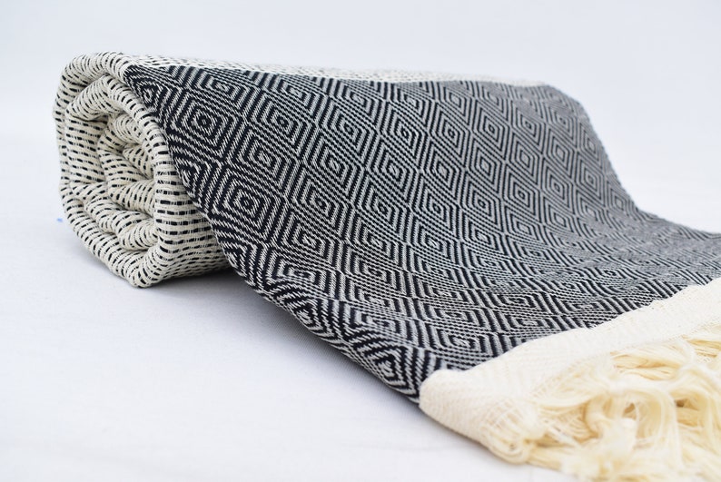 Throw Blanket Turkish Blanket Black Diamond Blankets Bed Etsy