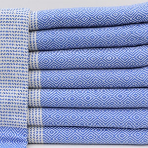 Turkey Towel, 40&quot;x70&quot;, Blue Towel, Turkish Towel, Towel, Beach Towel, Soft Towel, Hammam Towel, Wedding Towel, Beach Towels Tkr-Dml