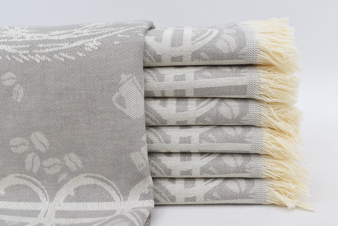 Light Gray Hand Towel Small Towel 20x28 Turkey Towel Gift Etsy