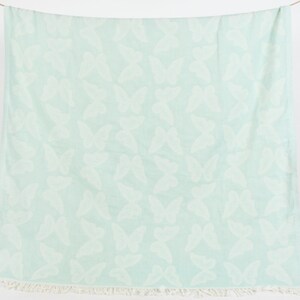 Unique Turkish Towels, Mint Personalized Towels 40&quot;x70&quot;, Turkish Beach Towels,  Decorative Bath Towels, Wedding Gift Towels Fvrt-Bttrfly