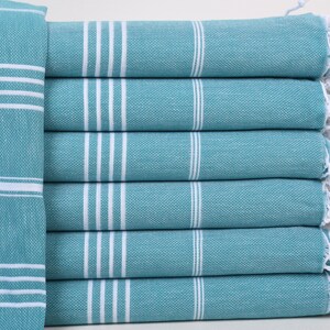 Personalized Gift, Personalized Towels, Dark Turquoise Towel, Striped Towel, 40x71 Inches Bulk Towels, Bathroom Towel, Gym Towel,