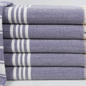 Turkey Bath Towel, Wedding Gift Towel, Beach Towel, Organic Cotton Towel, Purple Towel, Striped Design Towel, 36"x70" Towel, Gzd-Blksrt