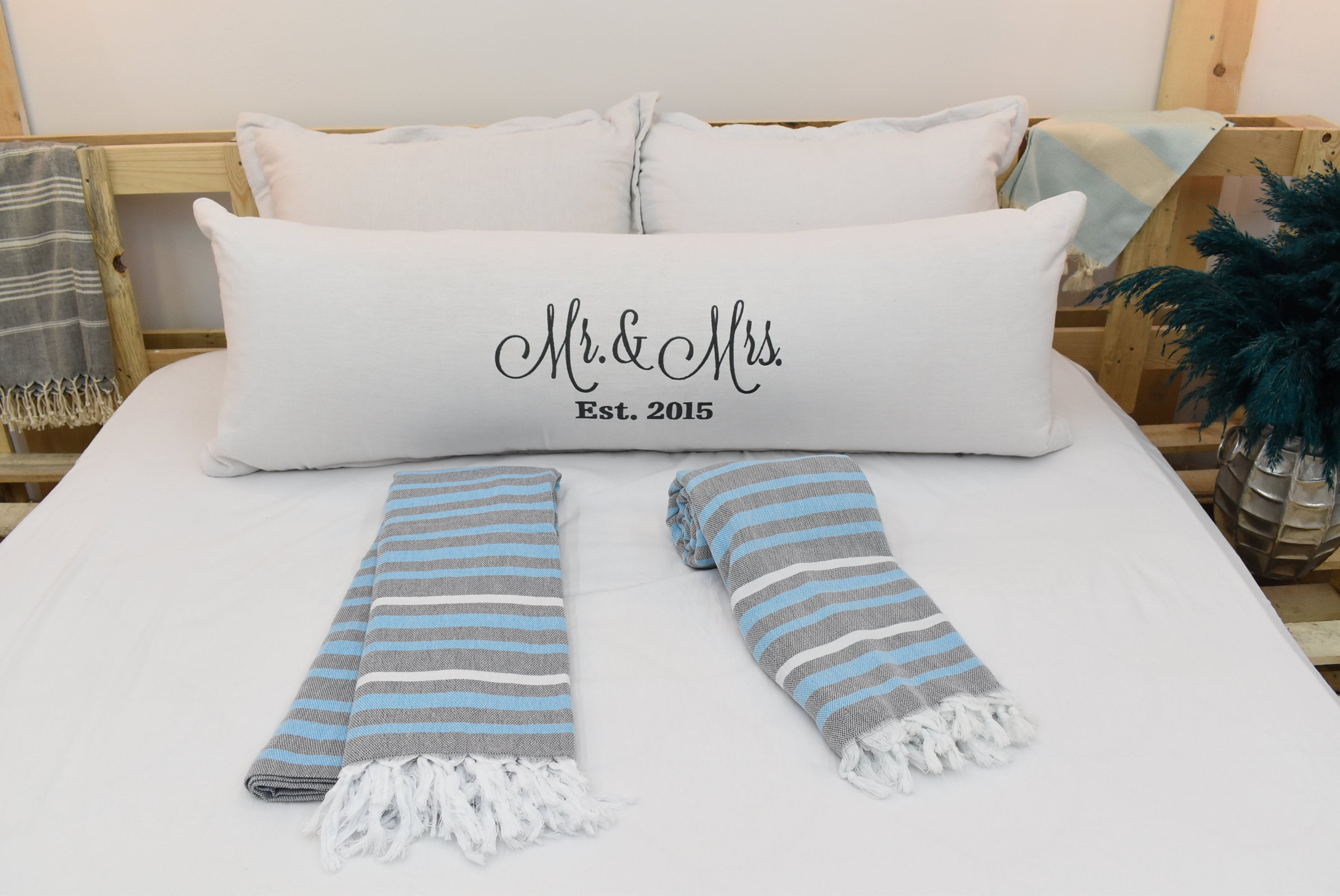 Dark Gray and Turquoise Blanket Throw Blanket Beach Blanket Etsy